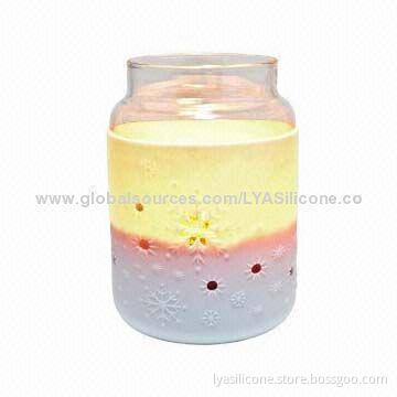 Silicone sleeve for candle, heat resistant